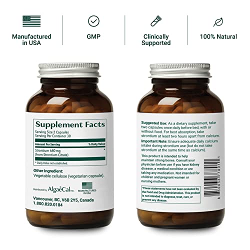 AlgaeCal Strontium Boost for Bone Density Support