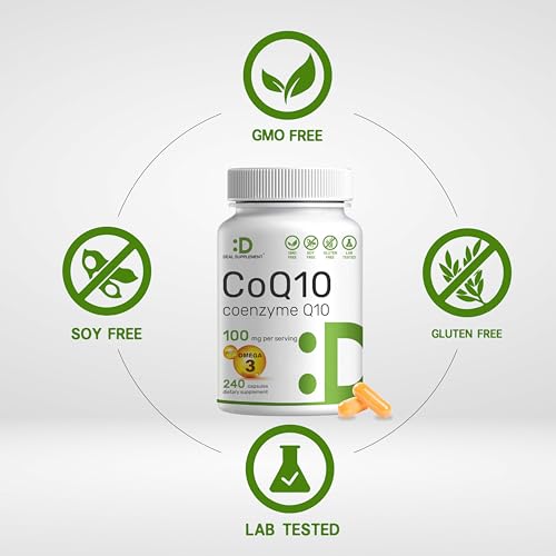 CoQ10 100mg with Omega 3 – 240 Capsules