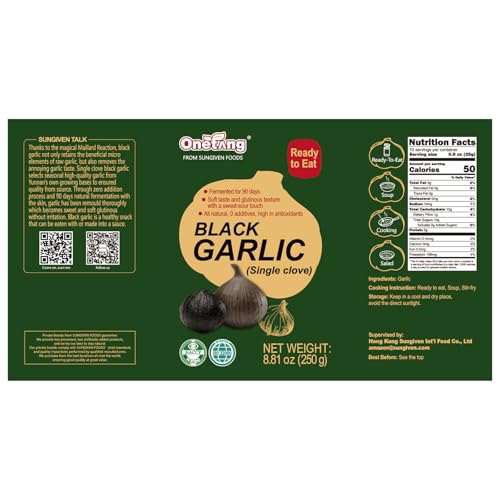 ONETANG Fermented Black Garlic 250g - Superfood Snack
