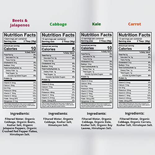 Organic Probiotic Sauerkraut Variety Pack - 4 Pack