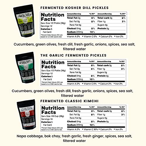 Organic Fermented Sauerkraut and Pickle Variety Pack