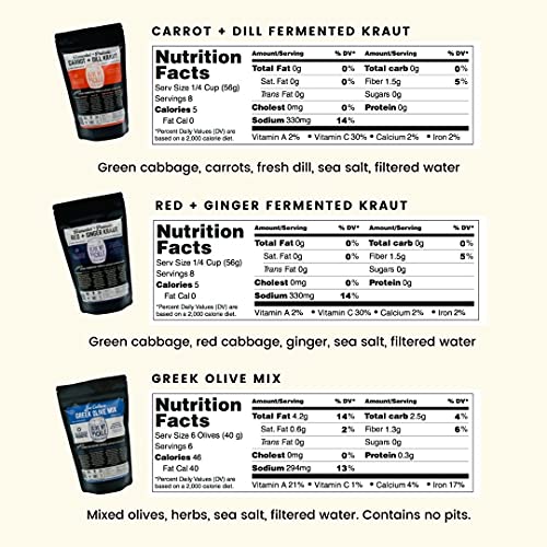 Organic Fermented Sauerkraut and Pickle Variety Pack