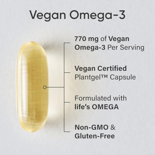 Vegan Omega-3 Algae Oil with DHA & EPA 60 Softgels