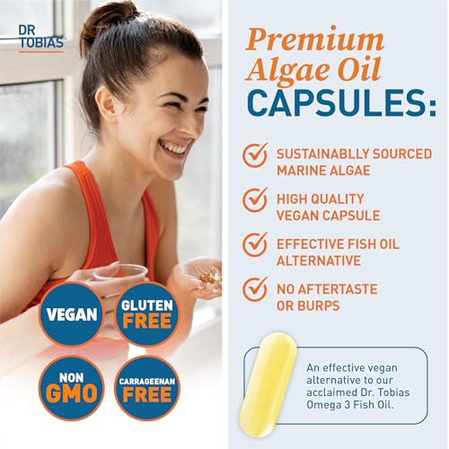 Dr. Tobias Vegan Omega 3 Algae Oil Capsules