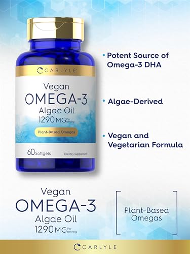 Carlyle Vegan Omega-3 Supplement 1290 mg, 60 Softgels