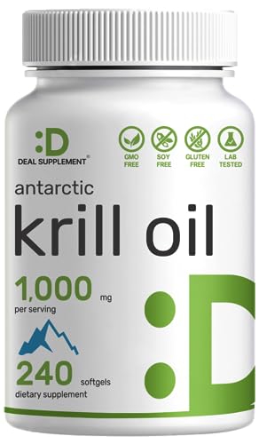 Antarctic Krill Oil 1000mg, 240 Softgels