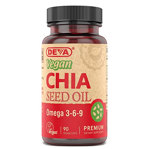 DEVA Vegan Chia Seed Oil Capsules - Omega Fatty Acids