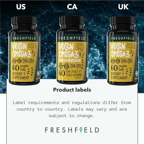Freshfield Vegan Omega 3 DHA for Heart, Brain Health
