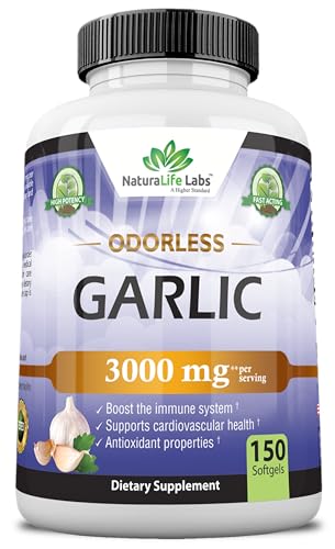 NaturaLife Labs Pure Odorless Garlic 3000 mg Softgels