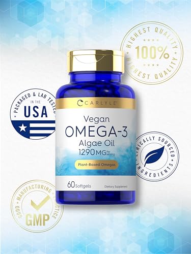 Carlyle Vegan Omega-3 Supplement 1290 mg, 60 Softgels