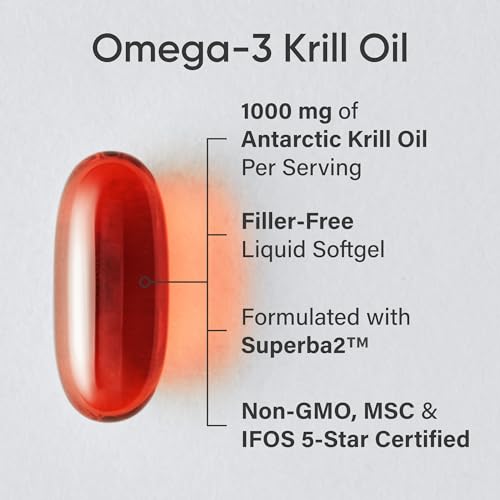 Krill Oil Omega 3 Softgels 1000mg - 60 Caps