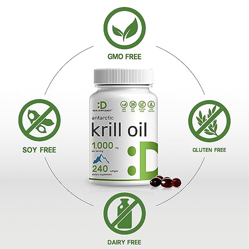 Antarctic Krill Oil 1000mg, 240 Softgels
