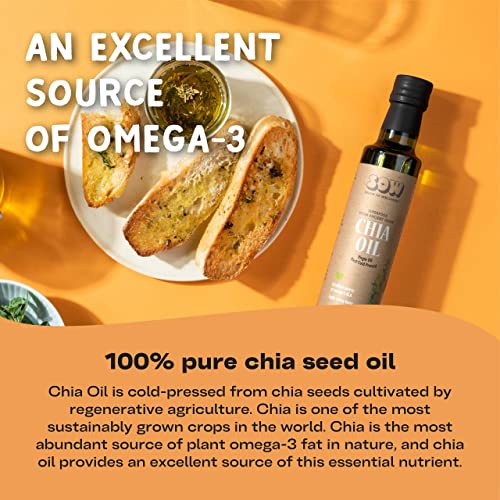 Pure Chia Seed Oil - Omega-3 ALA, 8.45 Fl Oz