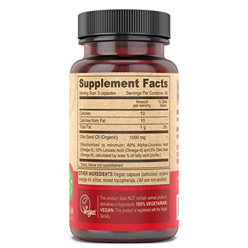 DEVA Vegan Chia Seed Oil Capsules - Omega Fatty Acids