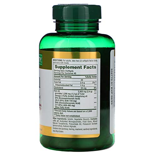 Nature's Bounty Fish Oil 2400mg, 90 Softgels