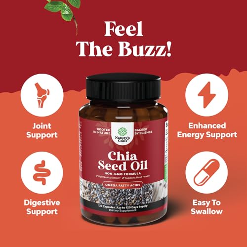 Chia Seed Oil Capsules - Omega 3 6 9 Support