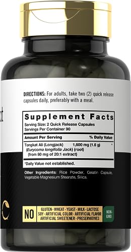 Carlyle Tongkat Ali 180 Capsules | 1,600mg