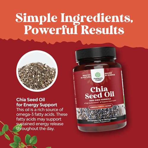 Chia Seed Oil Capsules - Omega 3 6 9 Support