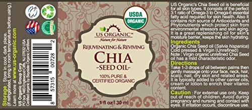 Organic Cold Pressed Chia Seed Oil 1 oz