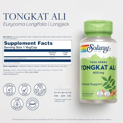 Tongkat Ali 400 mg - Herbal Men's Vitality Support