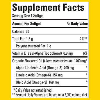Nature Made Organic Flaxseed Oil 1400 mg Softgels