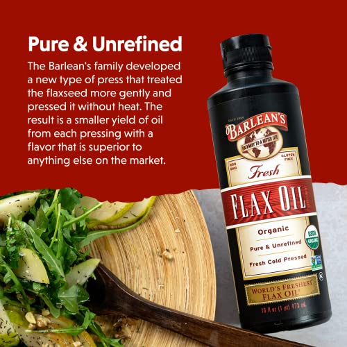 Barlean's Organic Flaxseed Oil Liquid, 8 oz