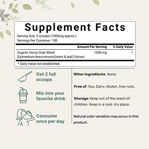 Organic Maximum Strength Horny Goat Weed Powder