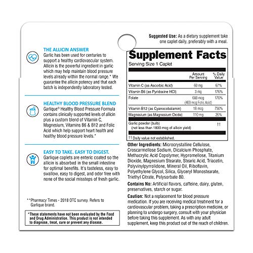 Garlique Odorless Garlic Extract for Healthy Blood Pressure