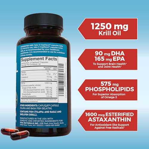 Viva Naturals Antarctic Krill Oil Omega-3 Supplements