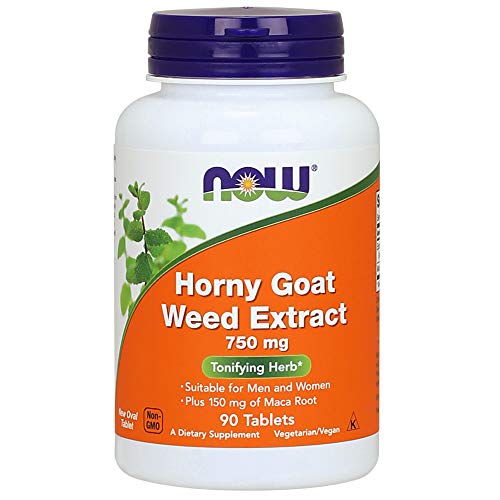 NOW Foods Horny Goat Weed 750mg, 90 Tablets