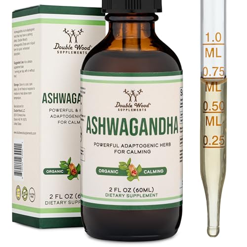 Organic Ashwagandha Drops for Stress Relief - 1200mg