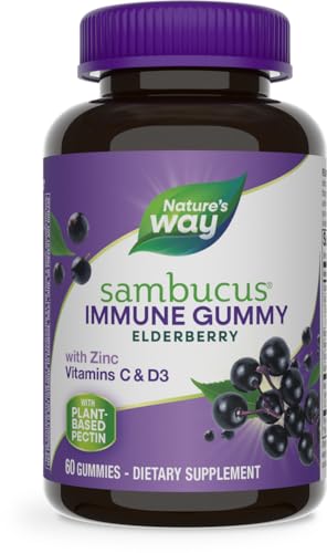 Nature’s Way Sambucus Elderberry Immune Gummies, 60 Count