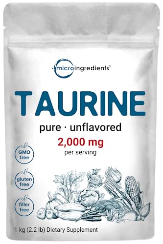 Pure Taurine Powder Supplement - 1 KG, Unflavored