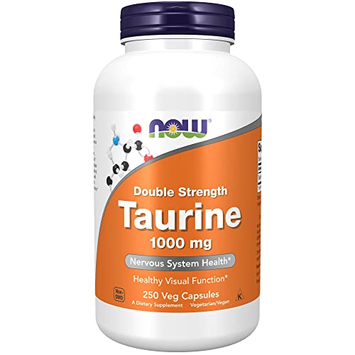 NOW Foods Taurine 1,000 mg, 250 Veg Capsules