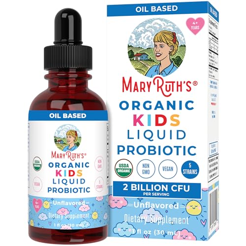 Organic Kids Probiotic Liquid Drops for Gut Health