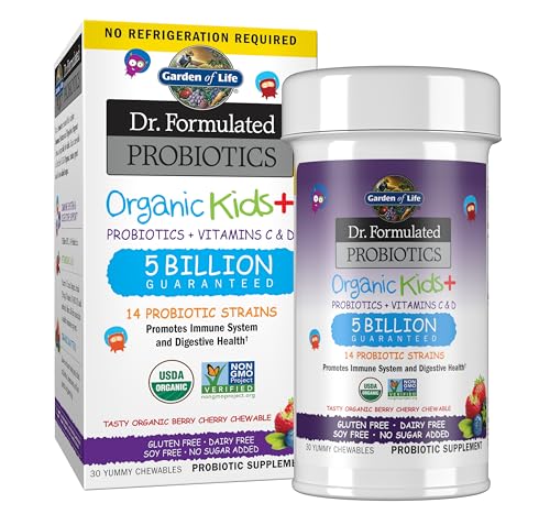 Organic Kids Probiotics Plus Vitamins C & D