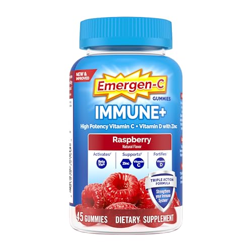 Immune+ Gummies with Vitamin D & C, Raspberry