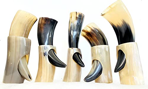 Viking Drinking Horn Cups Set - 5 Pieces