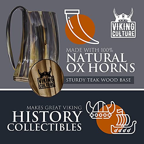 Viking Ox Horn Mug and Shot Glass Set