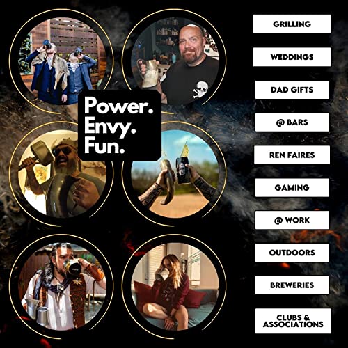 Viking Drinking Horn Mug and Shot Glass Set