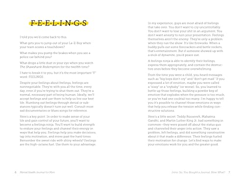 Men's Wellness Journal: Creative Prompts and Exercises