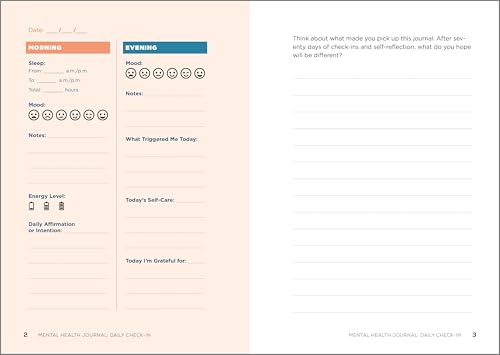 70-Day Mental Health Journal for Mood Tracking