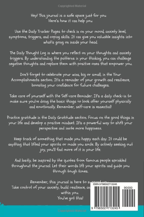 Teen Anxiety Journal: Guided Self-Care and Stress Relief