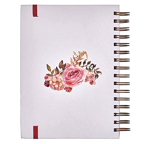 Inspirational Pink Floral Journal with Bible Verse