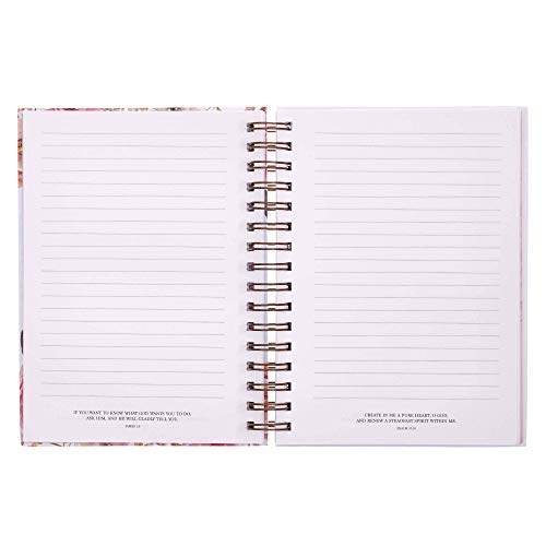 Inspirational Pink Floral Journal with Bible Verse