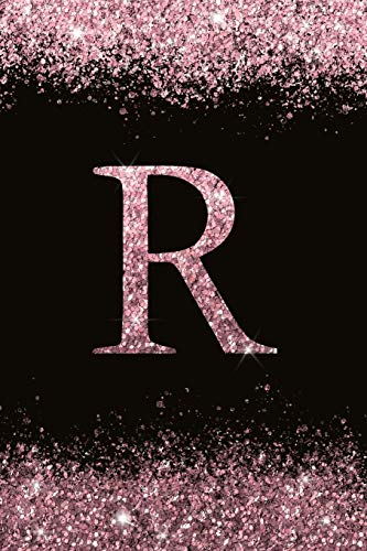 Personalized Glitter Monogram Notebook for Women and Girls