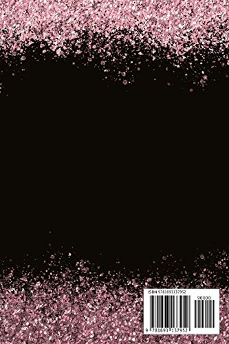 Personalized Glitter Monogram Notebook for Women and Girls