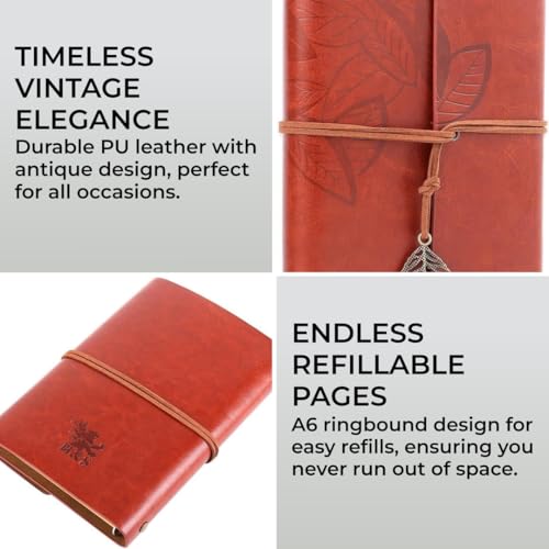 Elegant Refillable PU Leather Journal for Women