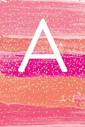 Blush Pink & Gold Monogram A Notebook