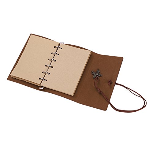 Vintage Butterfly Leather Journal - Refillable Sketchbook